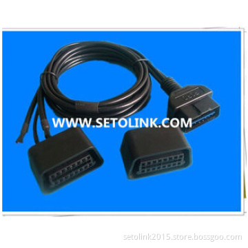 FOCUS 16 PIN MALE TO FEMALE OBD II ADAPTER TEST CABLE